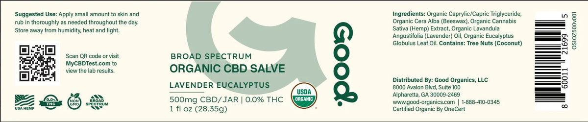 USDA Organic CBD Balm - Good Organics