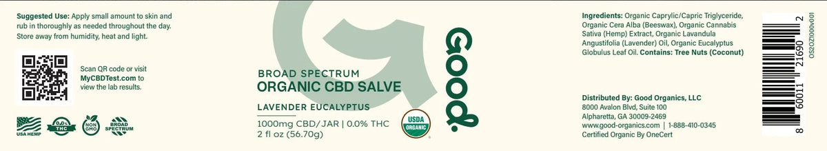 USDA Organic CBD Balm - Good Organics