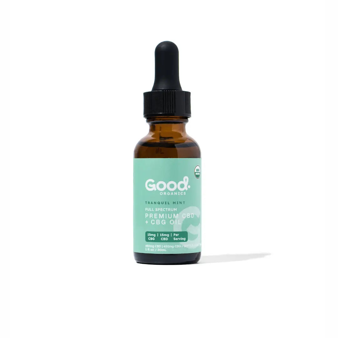 USDA Organic Tranquil Mint CBD CBG Tincture - Good OrganicsSpecialty Supplements