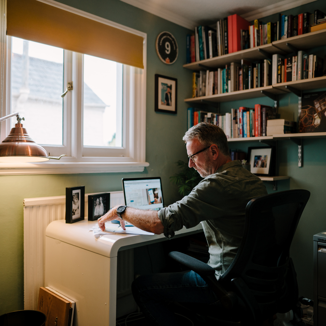Good Organics Man working from home