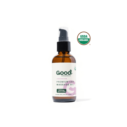 USDA Organic CBD Massage Oil with THC 500mg - Good OrganicsIntimacy Oil