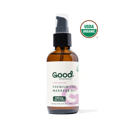 USDA Organic CBD Massage Oil with THC 500mg - Good OrganicsIntimacy Oil